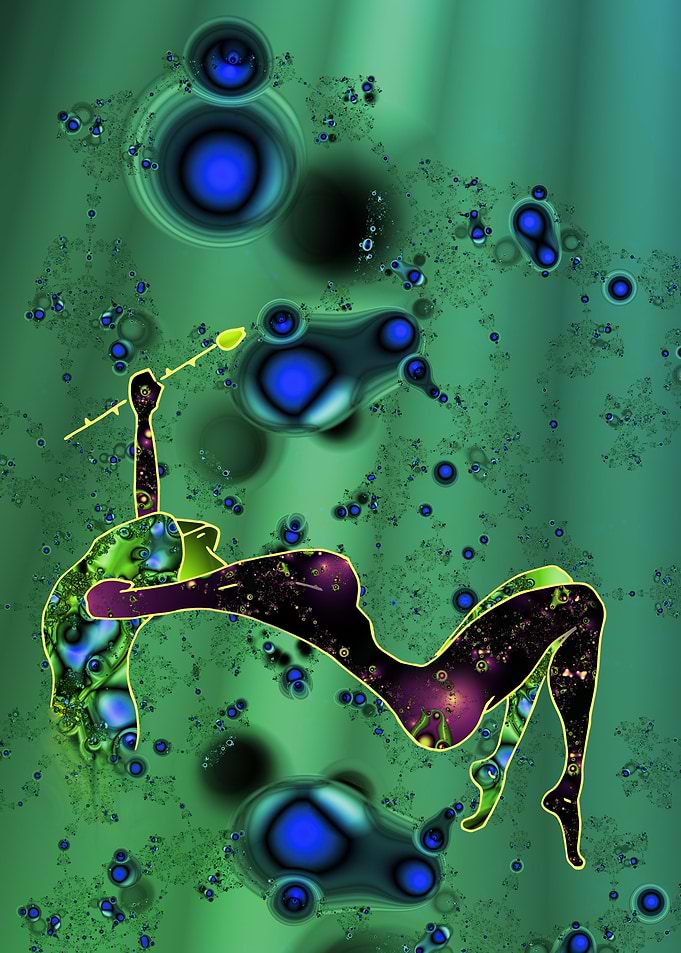 Woman Rose And Depth