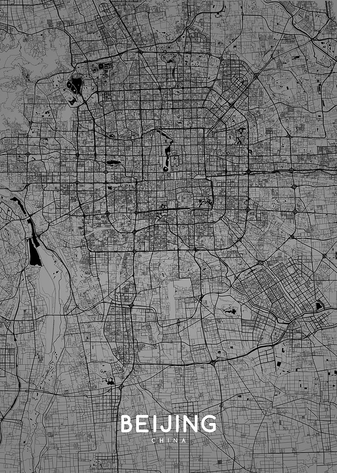 Beijing map BW