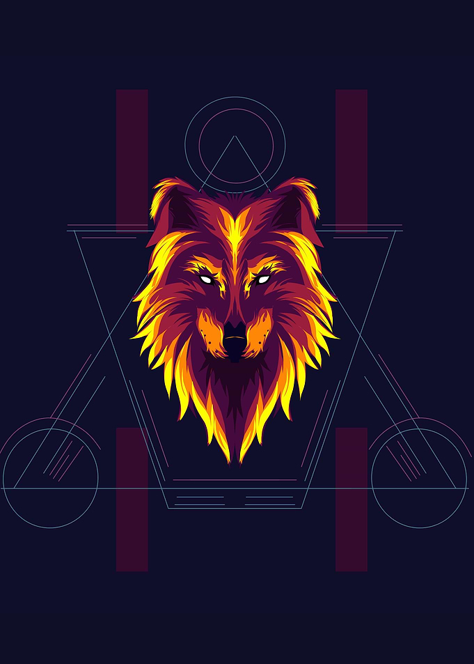Wolf Pop Art Poster