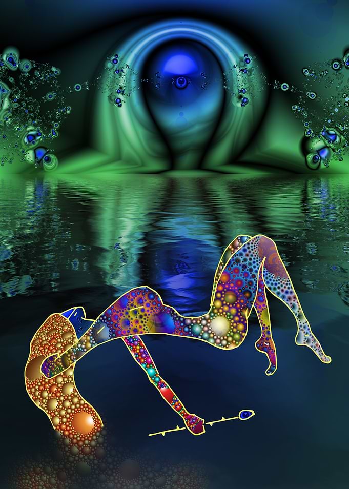 Woman Rose And Water