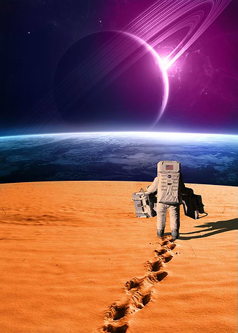 walking in the sand