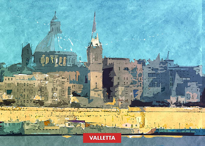 Valletta City Skyline