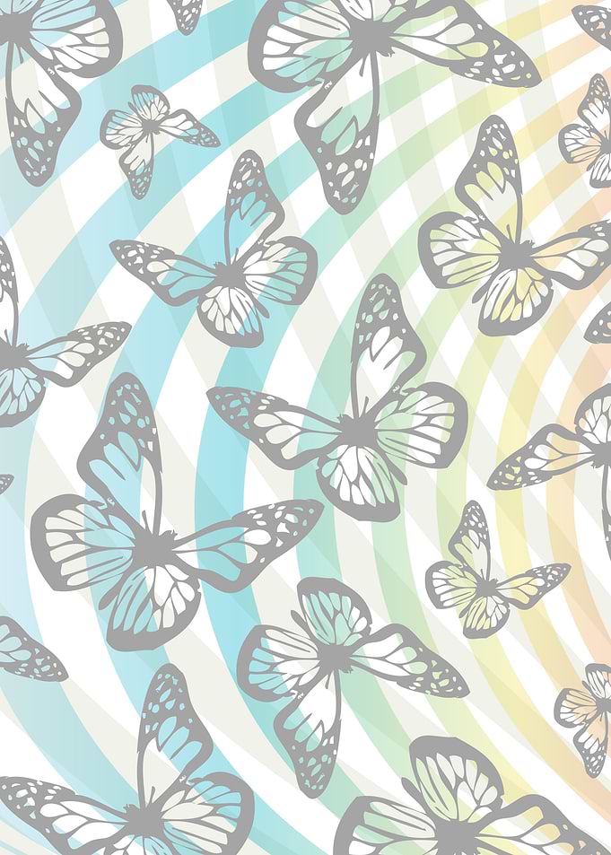 Butterflies and swirls