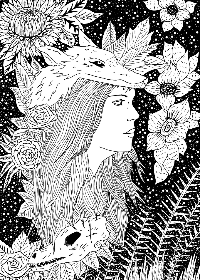 Girl and the wolf