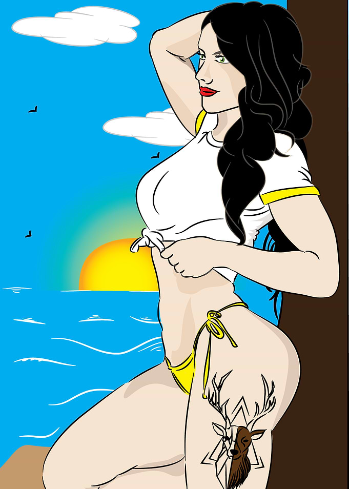 Girl in Beach