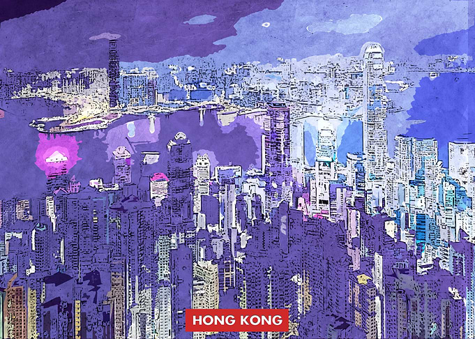 Hong Kong City Skyline