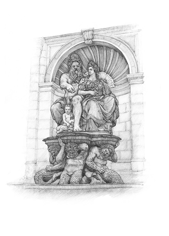 Neptune fountain at Vienna