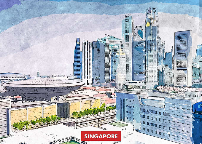Singapore City Skyline