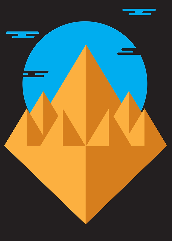 Triangle Mountain and blue