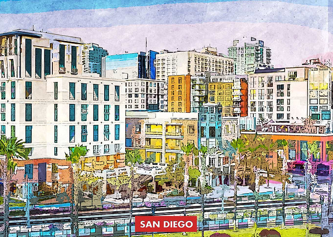 San Diego City Skyline