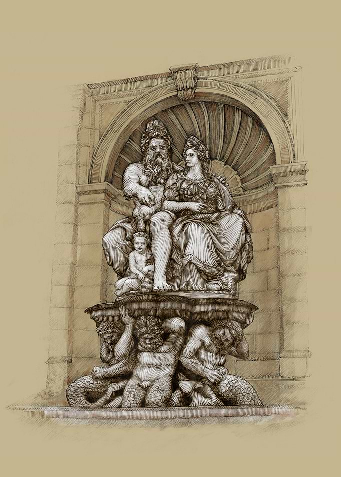 Neptune fountain at Vienna