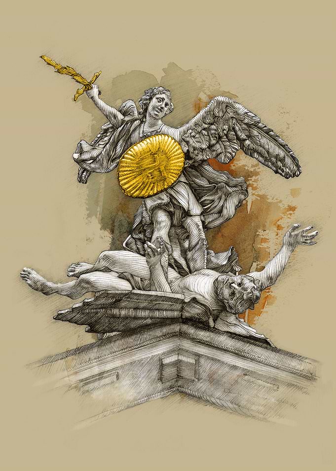 St Michael kill the Satan