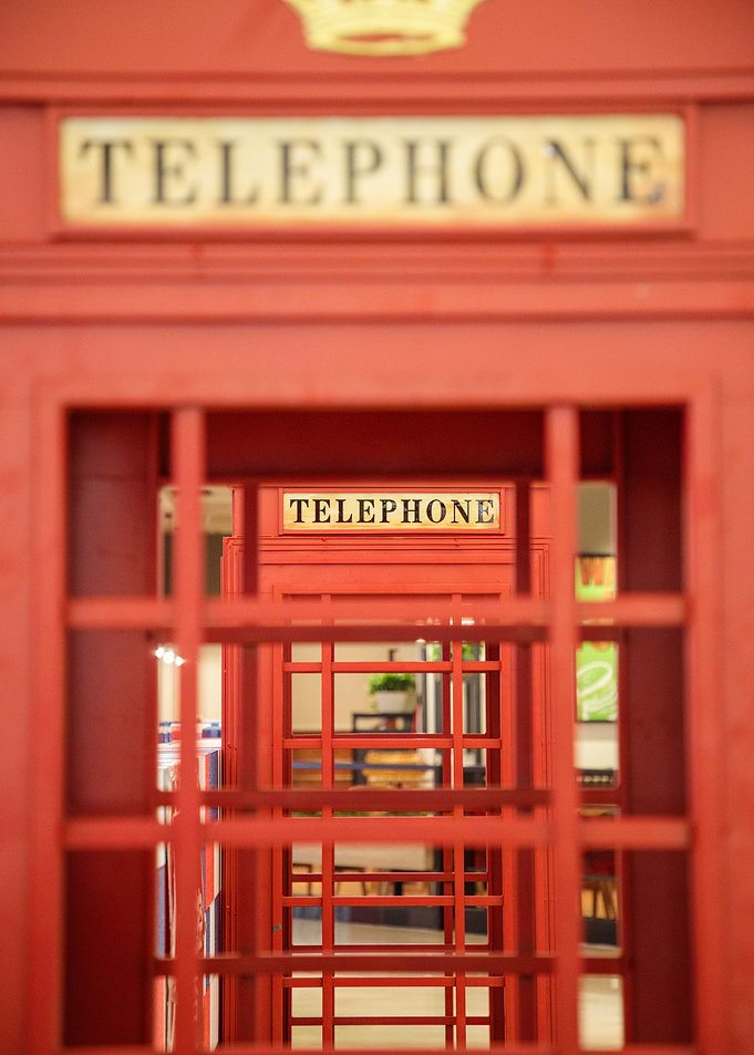 Red telephone booth