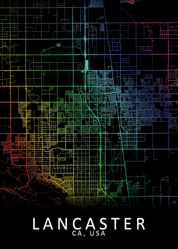 Lancaster CA USA City Map