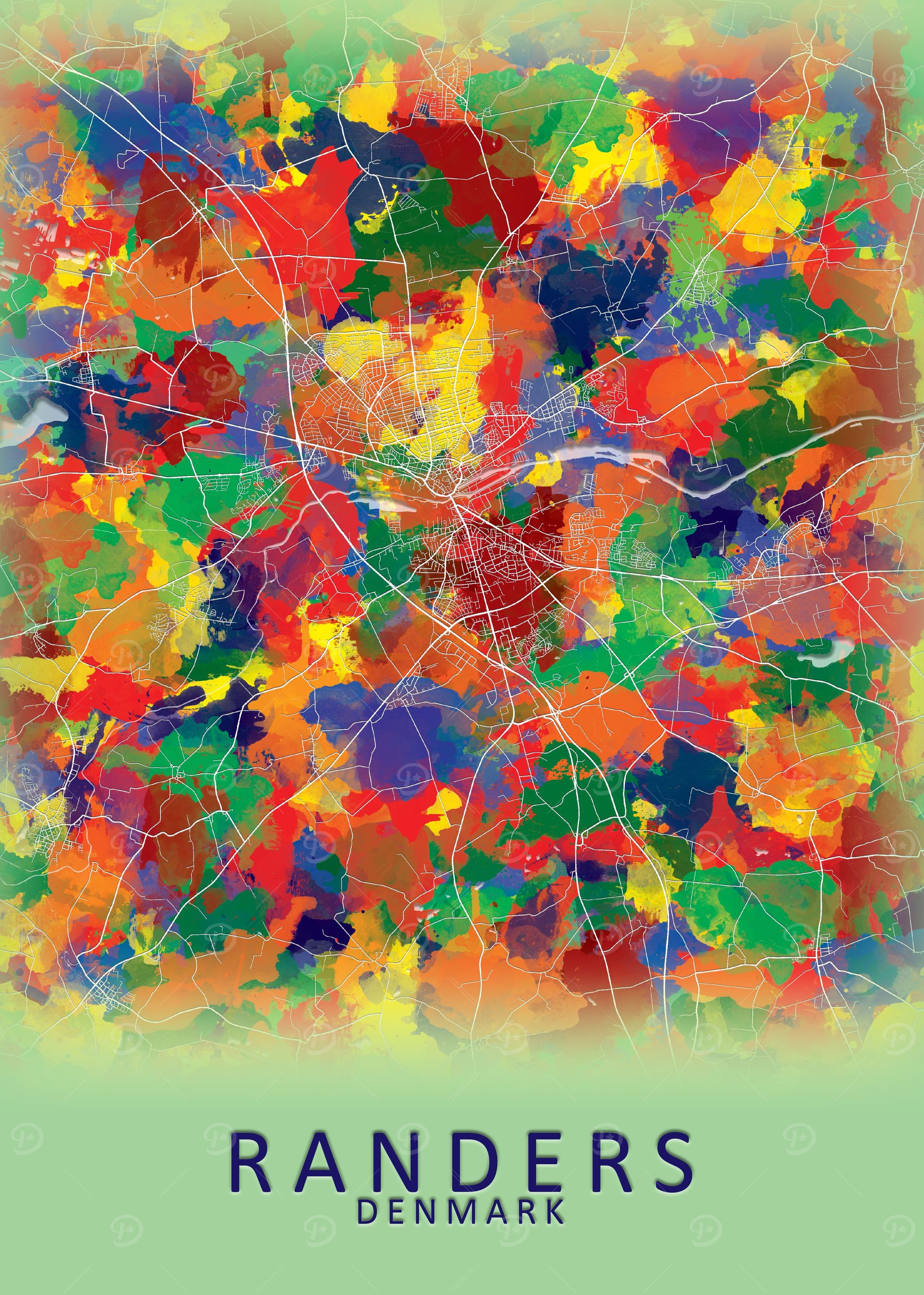 Randers Denmark City Map