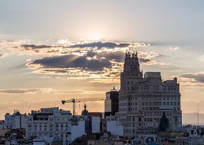 Sunset over Madrid