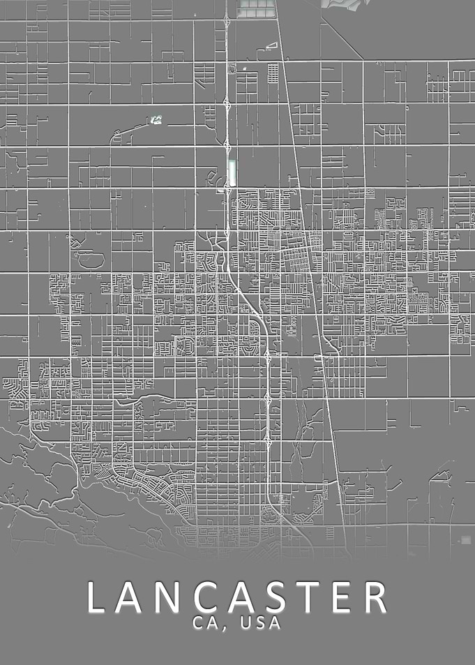 Lancaster CA USA City Map