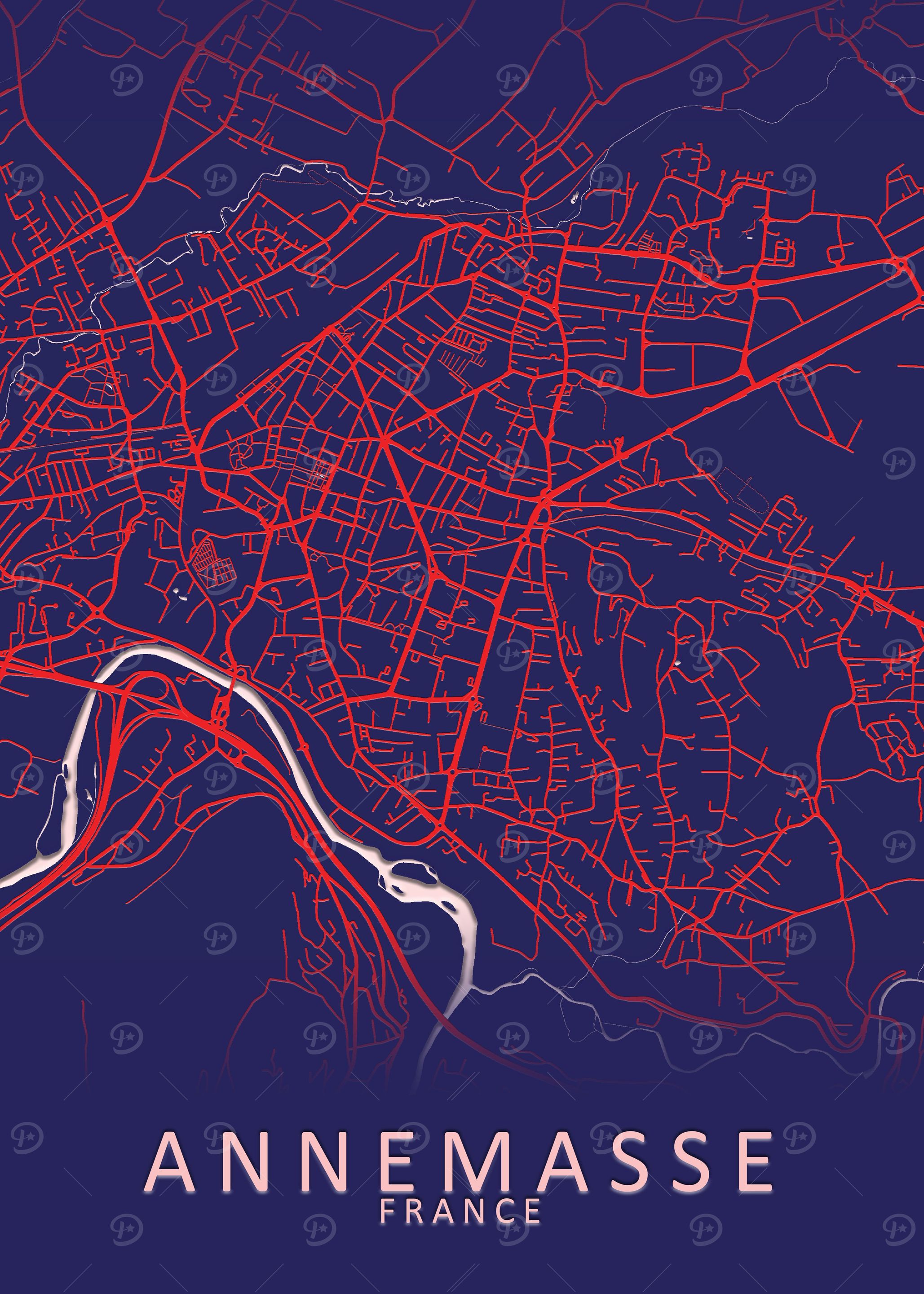 Annemasse France City Map