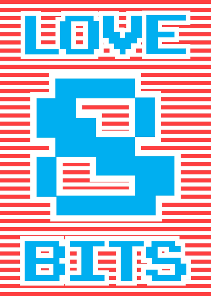 Love 8 Bits geek poster