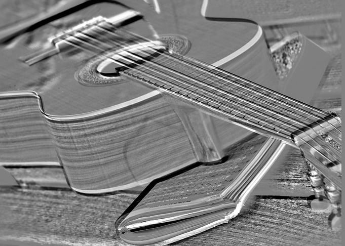 guitar and book