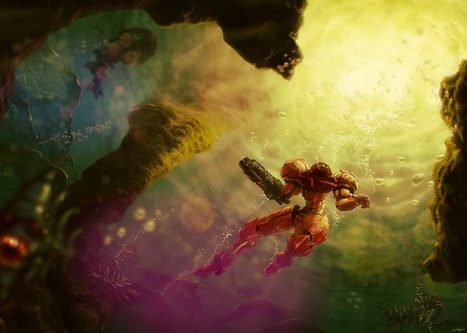Samus in Maridia