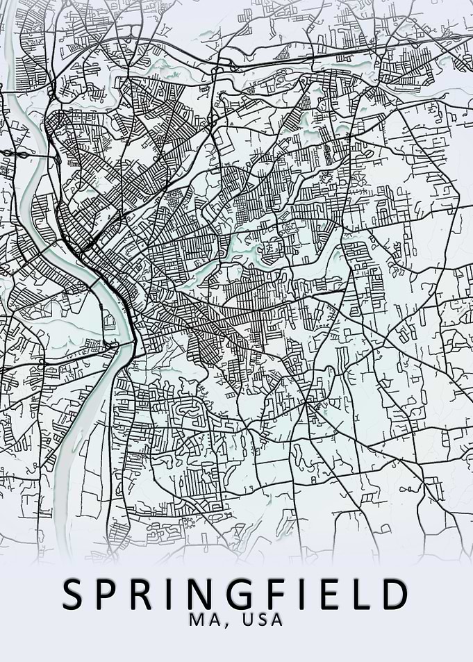 Springfield MA USA Map