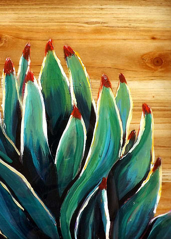 Agave on Wood