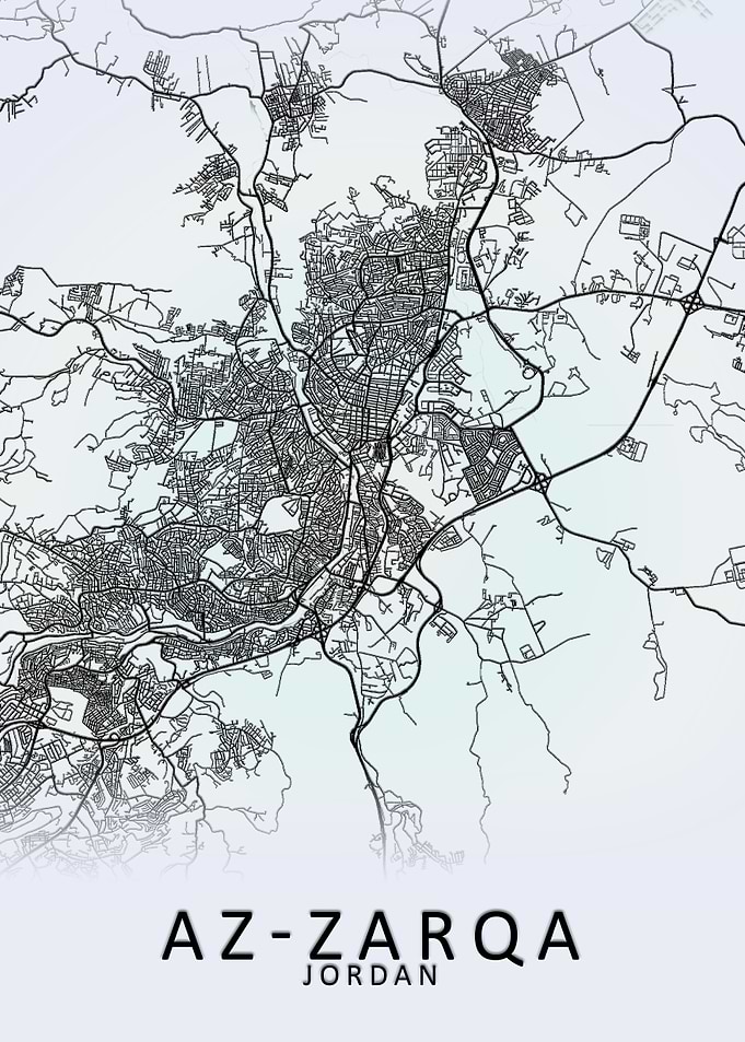 Az Zarqa Jordan City Map