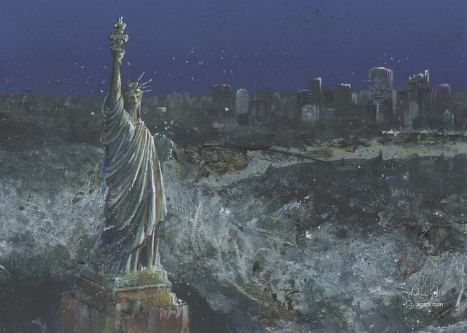 New York City mixed media