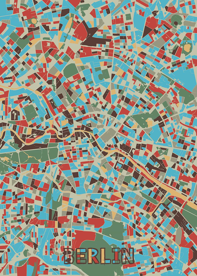 berlin map retro 2