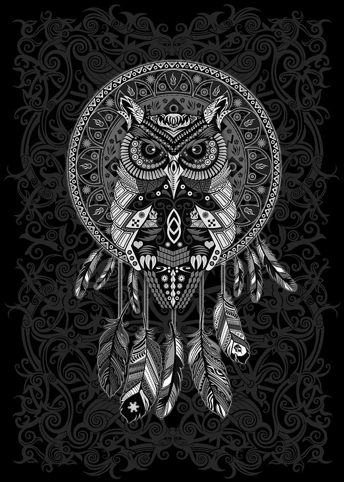 Aztec Owl Dream Catcher