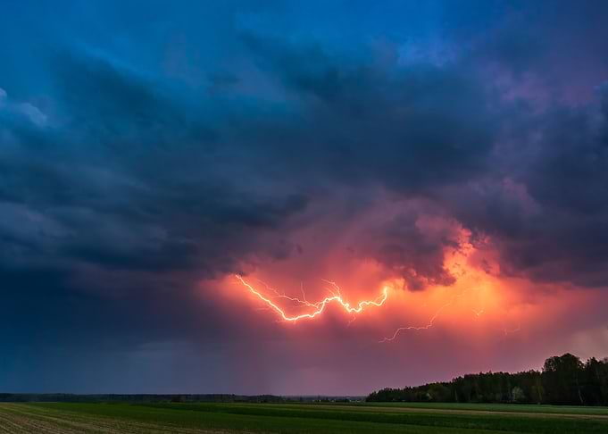 Night thunderstorm