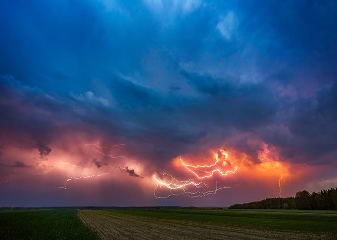 Night thunderstorm