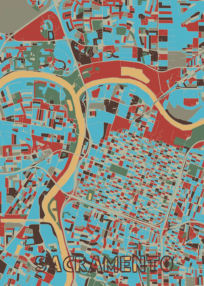 sacramento map retro 2