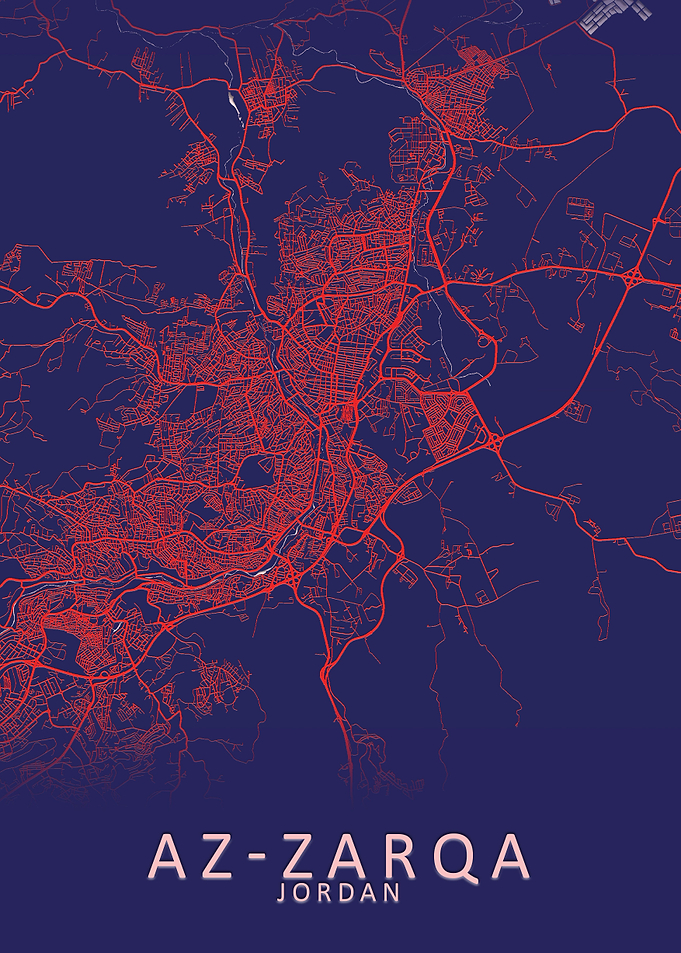 Az Zarqa Jordan City Map