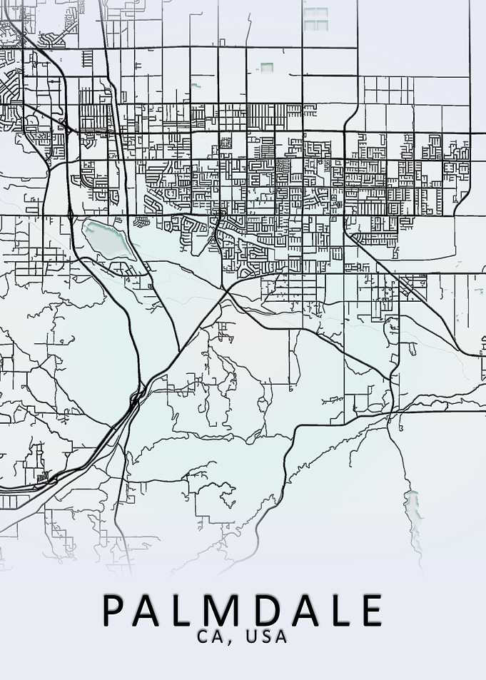 Palmdale CA USA City Map