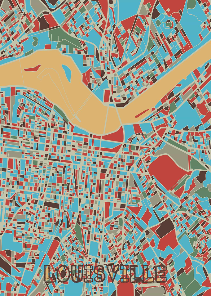 louisville map retro 2