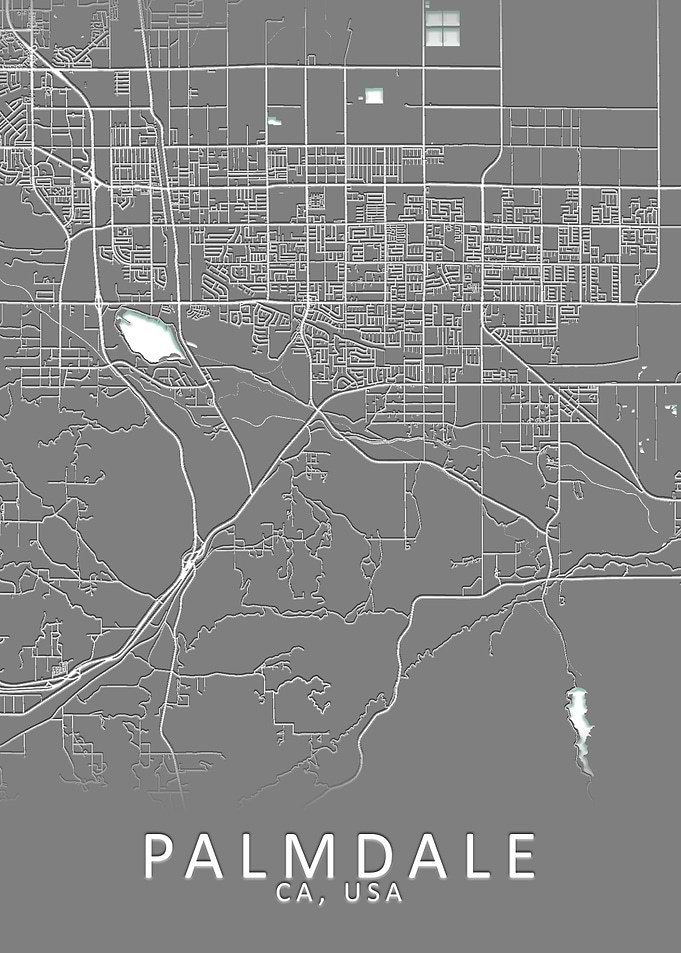 Palmdale CA USA City Map