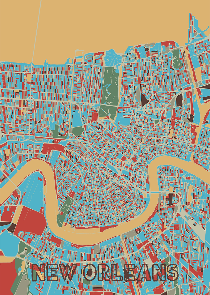 new orleans map retro 2