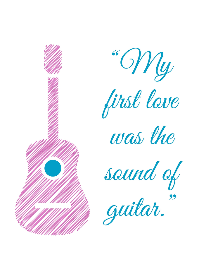 Musical quote and guitar