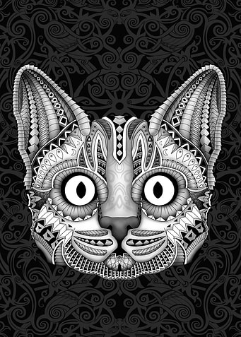 Aztec Cat Head