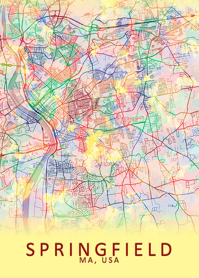 Springfield MA USA Map