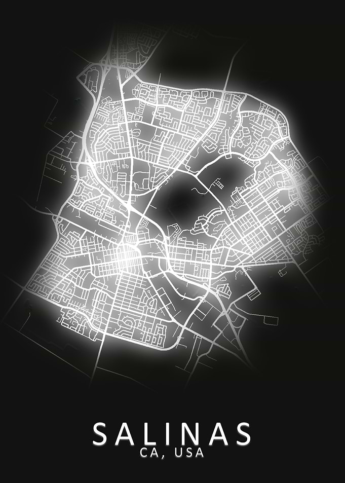Salinas CA USA City Map