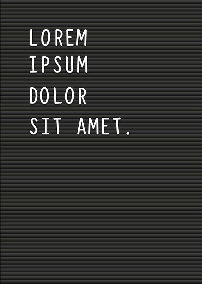 Letterboard Lorum Ipsum