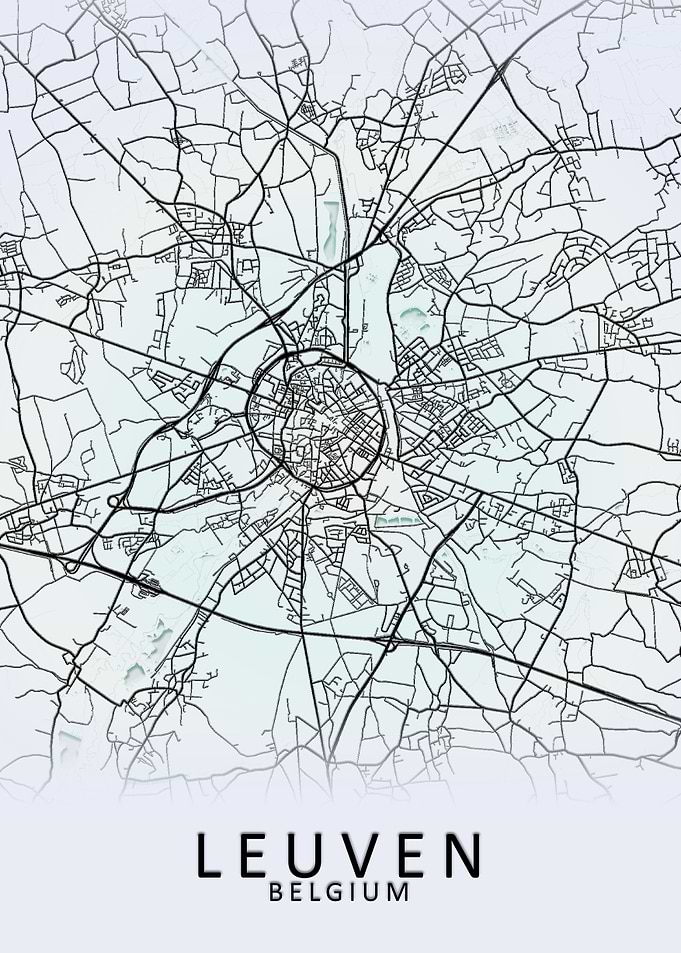 Leuven Belgium City Map