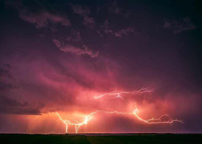 Night thunderstorm