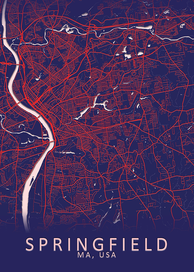 Springfield MA USA Map
