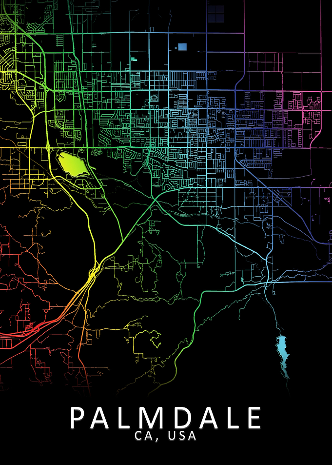 Palmdale CA USA City Map