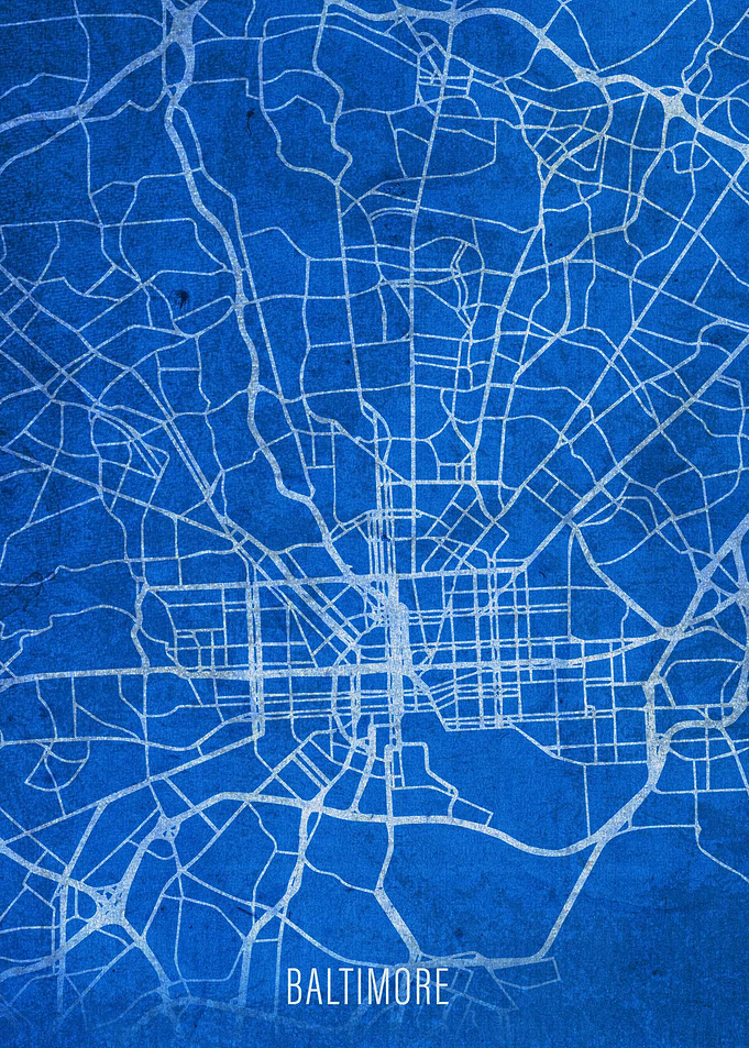 Baltimore City Street Map