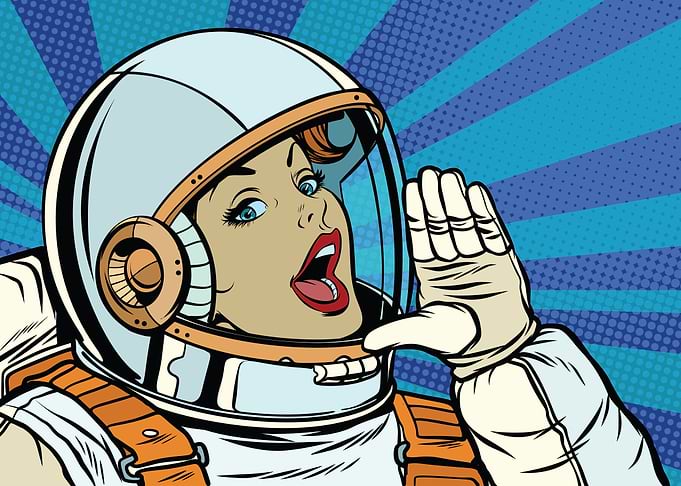 Woman in Space Suit